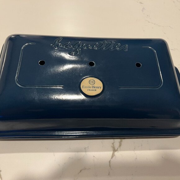 Emile Henry rare navy blue baguette baker - Picture 1 of 3